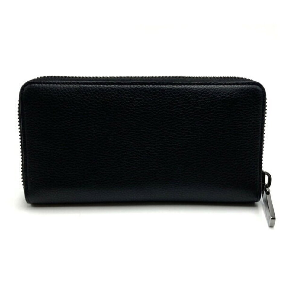 Christian Louboutin Long Round Wallet Black Leather